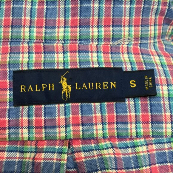 Ralph Lauren Plaid Button-Down Mens Small Long Sleeve Shirt - Picture 5 of 5